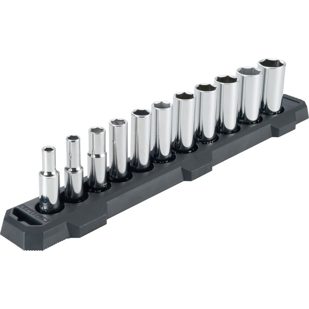 CRAFTSMAN 3/8-in Drive SAE 6 Point Deep Socket Set, 11pc – CMMT12044