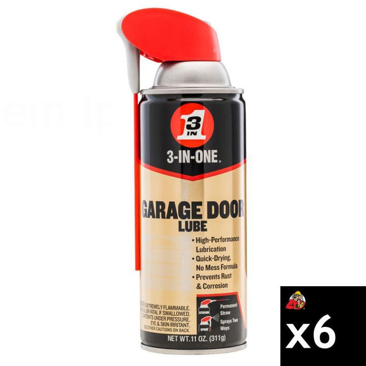3-In-One 11oz Professional Garage Door Lubricant with Smart Straw 6pk
