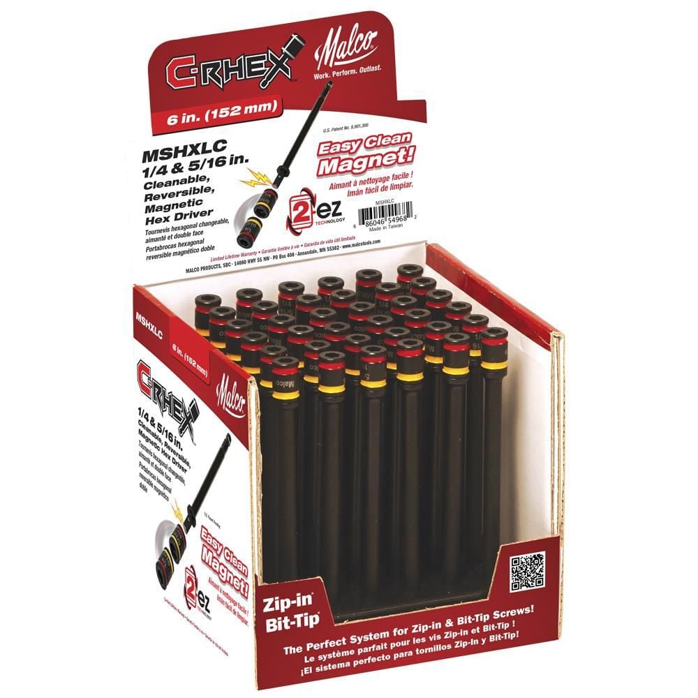Malco Products 6in Cleanable Reversible Hex Chuck Driver, large image number 2