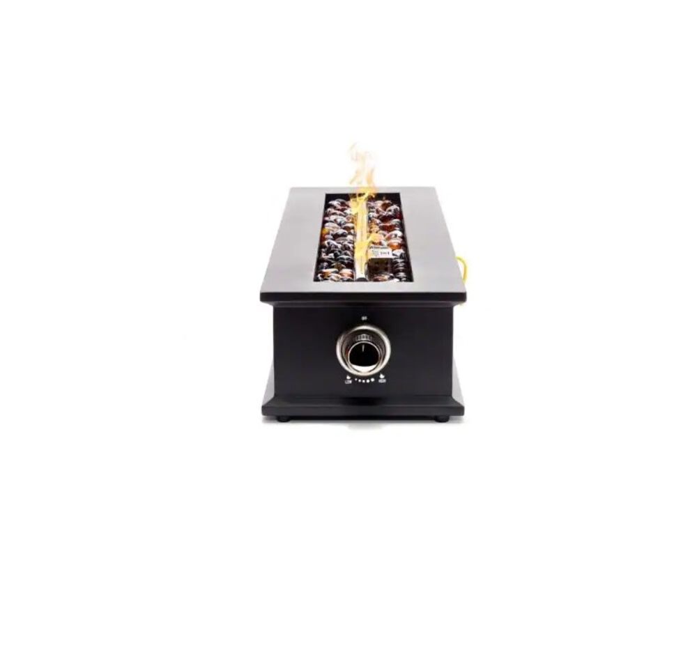 Ukiah Loom X Tabletop Outdoor Fire Pit Propane Rectangular 28in TK1015