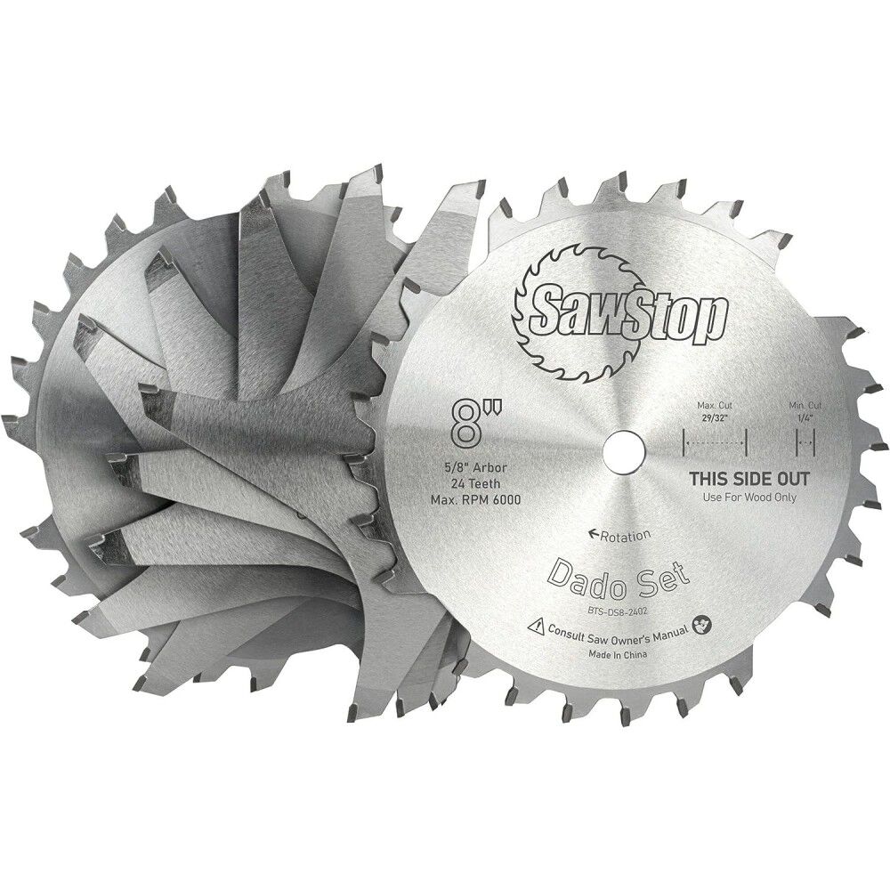 Sawstop Dado Blade Set 8in Premium BTSDS82402 Acme Tools