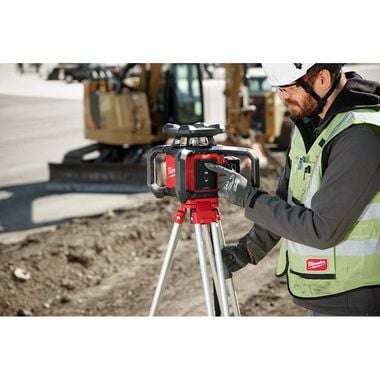 Milwaukee M18 Red Exterior Rotary Laser Level Kit with Receiver, Tripod, & Grade Rod, large image number 5