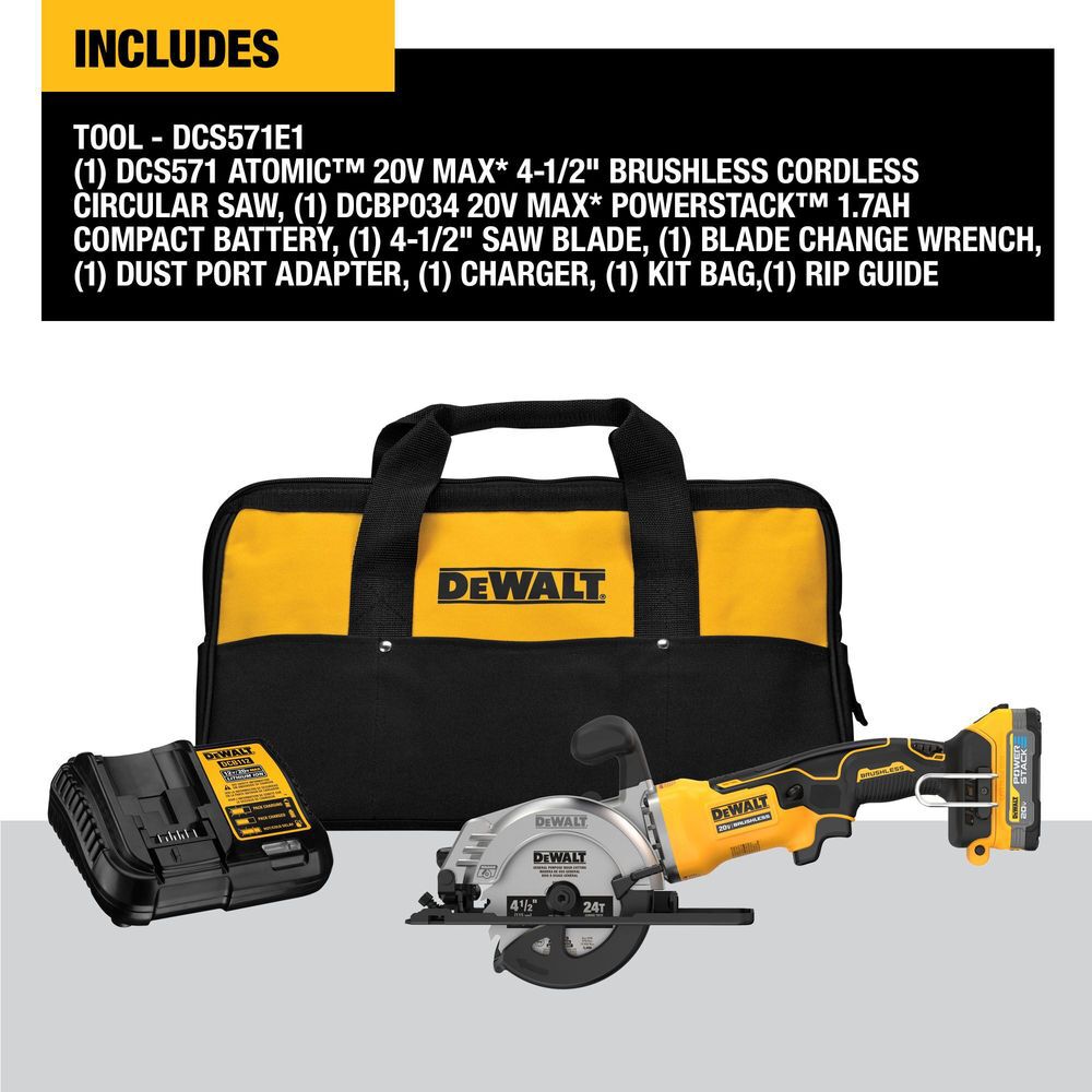 DEWALT ATOMIC 20V MAX 4 1/2in Circular Saw Kit, large image number 3