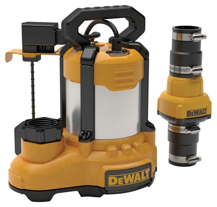 DEWALT 1/3 HP SSTL/Cast Iron Vertical Sump Pump Kit with Check Valve