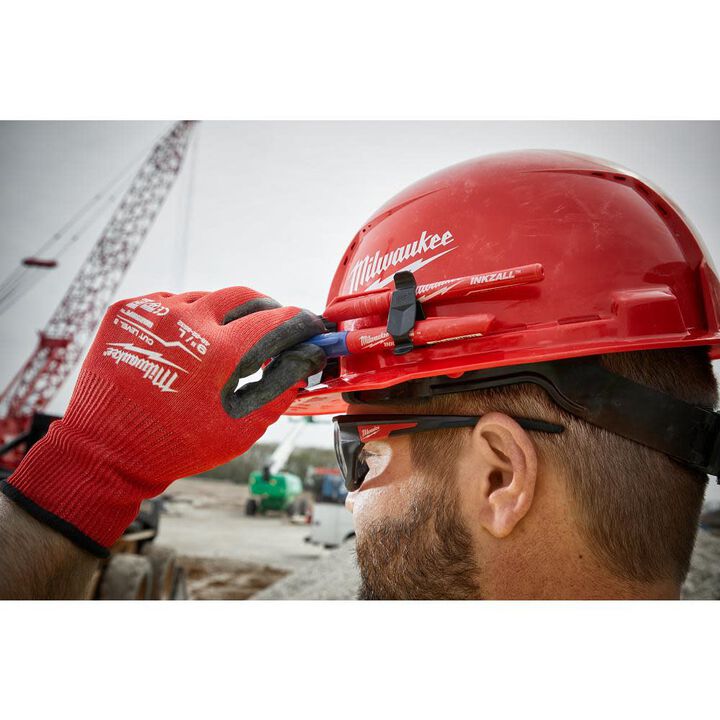 Milwaukee Orange Front Brim Hard Hat with 4pt Ratcheting Suspension Type 1 Class E & BOLT USB Cooling Fan Bundle, large image number 4