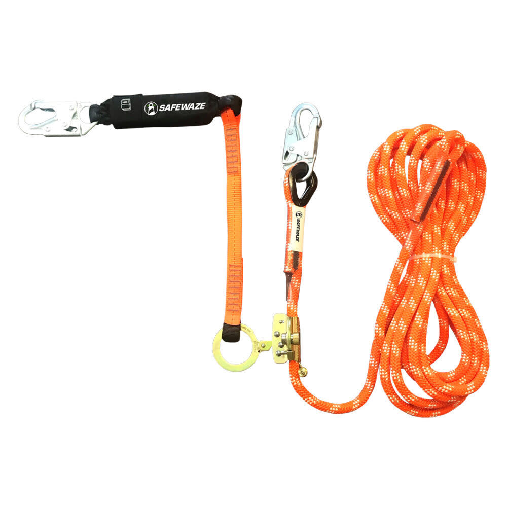 Safewaze V-Line 30 Ft. Kernmantle Vertical Lifeline Assembly: Snap Hook, Rope Grab, EA Lanyard, large image number 1
