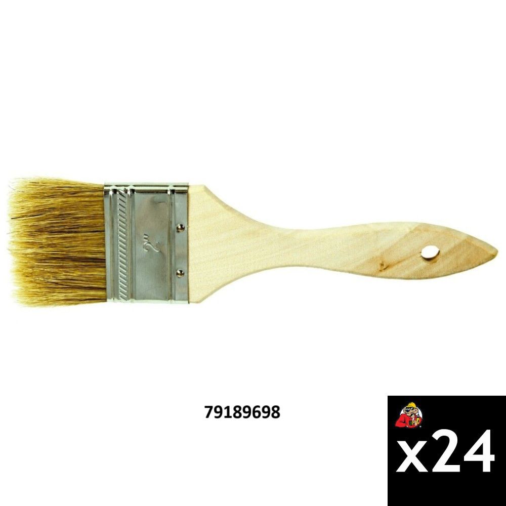 Pferd 2 Inch x 3/8 Inch White Natural Bristles Chip Brush Bundle, 24 Pieces, large image number 2