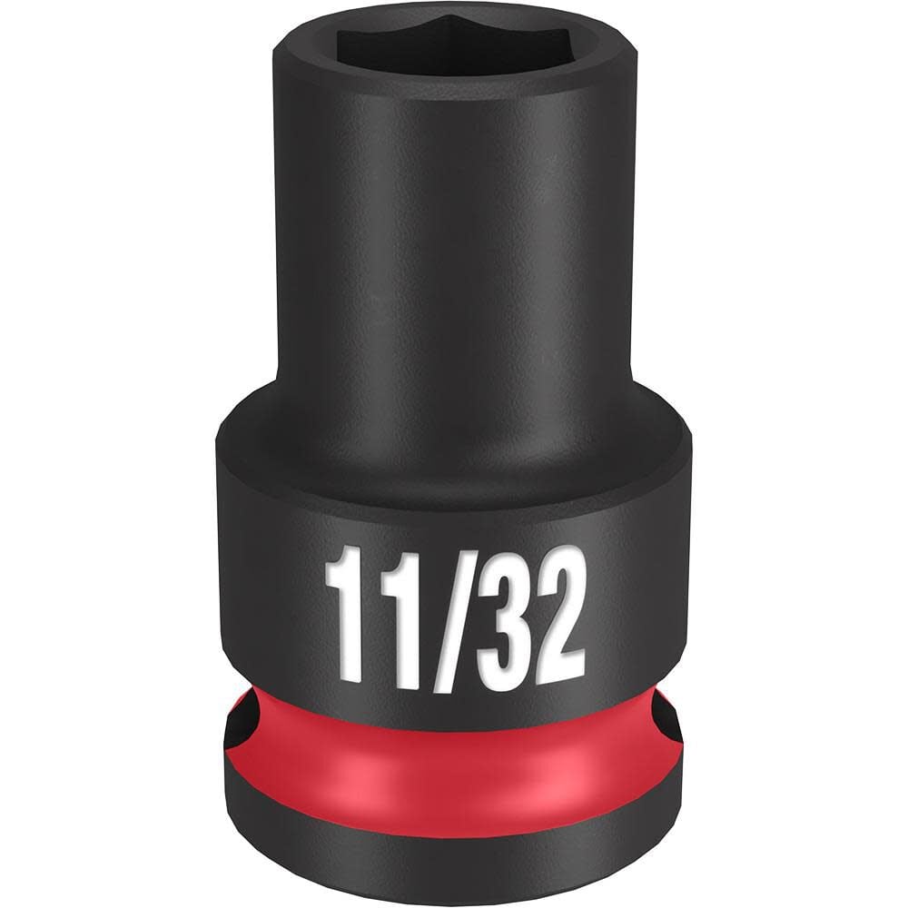 Milwaukee Impact Socket 3/8in Drive 11/32in Standard 6 Point, large image number 1