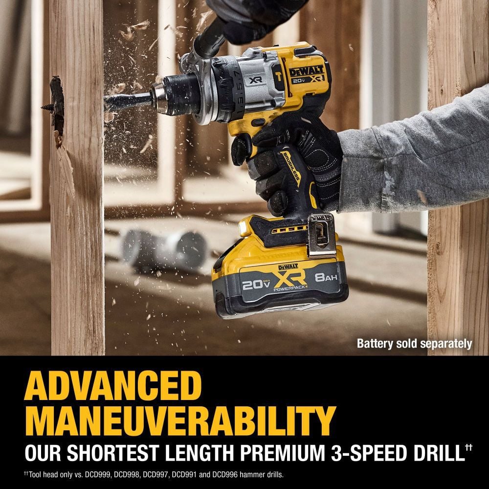 DEWALT 20V MAX XR Brushless Cordless 1/2 Inch Hammer Drill (Bare Tool) Simolary simolary.com 9