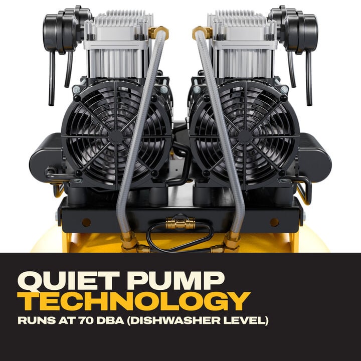 DEWALT 60-Gallon Quiet 4 HP 175 PSI Oil-Free Direct Drive Stationary Air Compressor, large image number 6