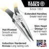 Klein Tools 8in Long Nose Pliers Side Cutting, small image number 2