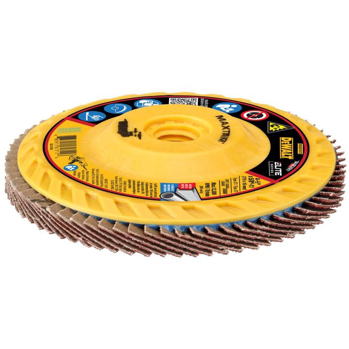 DEWALT 4 1/2in X 5/8in 11 60G T27 XP Ceramic Trim Flap Disc, large image number 4