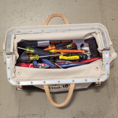 Klein Tools 16in Canvas Tool Bag, large image number 6