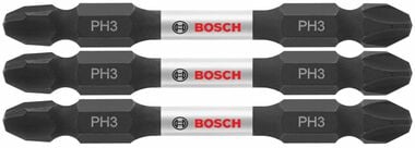 Bosch 3 pc. Impact Tough 2.5 In. Phillips #3 Double-Ended Bits