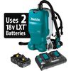 Makita 18V X2 (36V) LXT 1.6 Gallon HEPA Backpack Dry Dust Extractor Kit, small image number 1