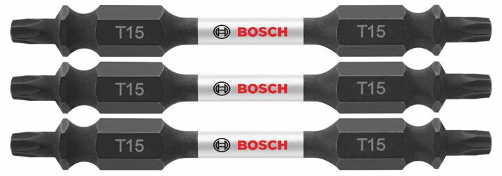 Bosch Impact Tough 2.5 Inch Torx #15 Double-Ended Bits 3 Piece