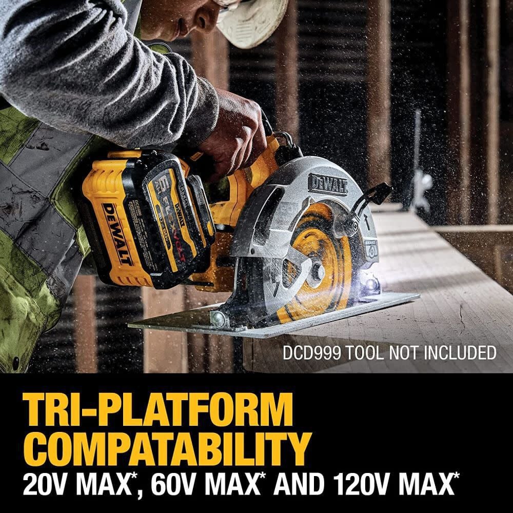 DEWALT 60V Max Table Saw (Bare Tool) and Two 20V/60V 6Ah Lithium Ion Power Tool Battery Packs Bundle, large image number 14