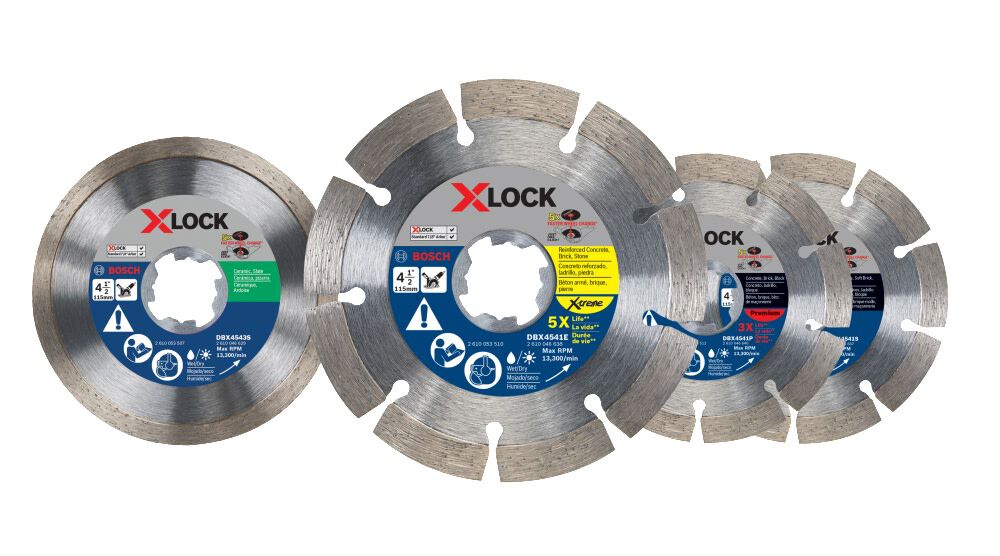 Bosch X-LOCK 4 1/2 Inch Premium Segmented Rim Diamond Blade for Ceramic Tile and Slate for Cured Concrete, large image number 2