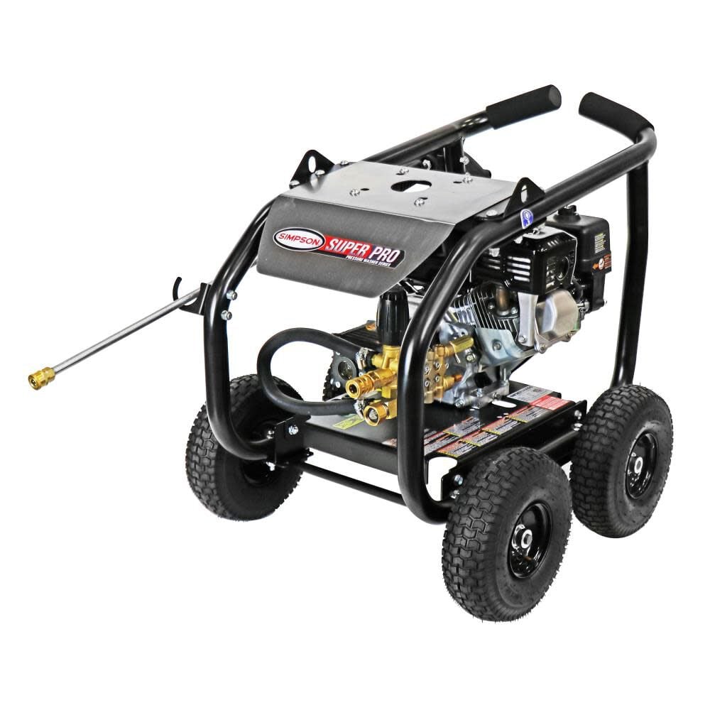 Simpson SuperPro Roll-Cage 3600 PSI 2.5 GPM Gas Powered Cold Water Pressure Washer with 5 Spray Tips – 65200