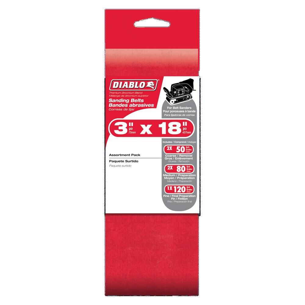 Diablo Tools 3inx18in Assorted Belt Pack, large image number 3