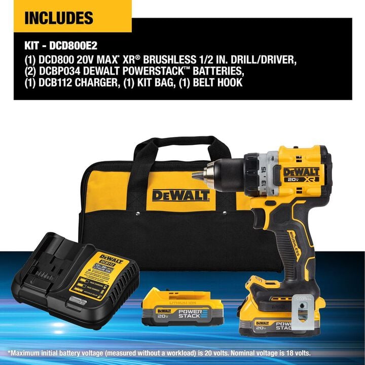 DEWALT 20V MAX XR Brushless Cordless 1/2 in. Drill/Driver Kit, large image number 9