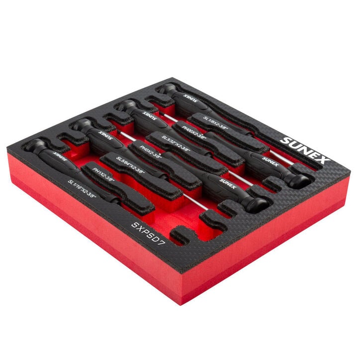 Sunex Precision Phillips and Slotted Screwdriver Set 7 Pieces, large image number 5