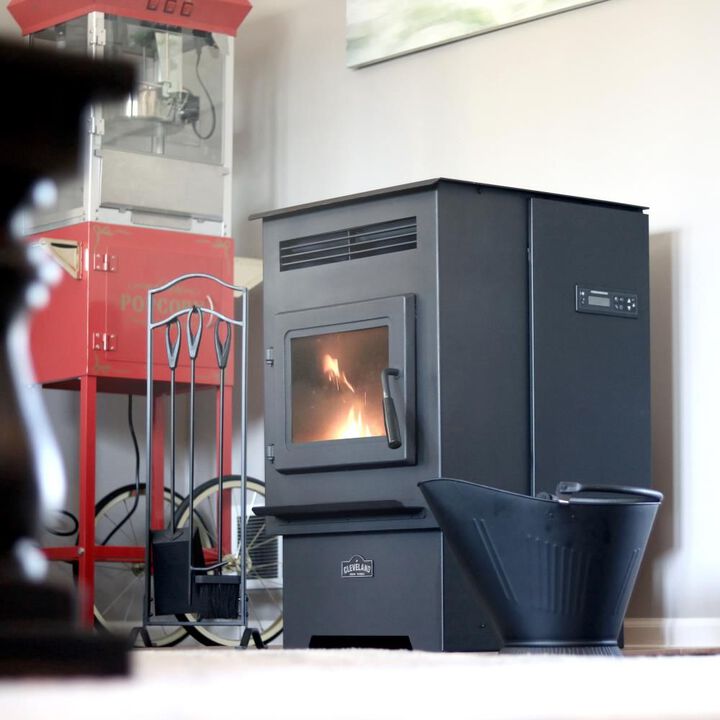 Cleveland Iron Works No.200 Medium EPA Approved High-Efficiency Pellet Stove with Smart Home Technology Heats 1200 Sq Ft Area, large image number 1