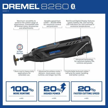 Dremel 12V Cordless Brushless Smart Rotary Tool Kit, large image number 4