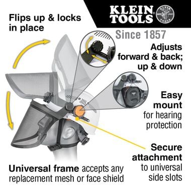 Klein Tools Face Shield, Cap Style, Clear, large image number 1