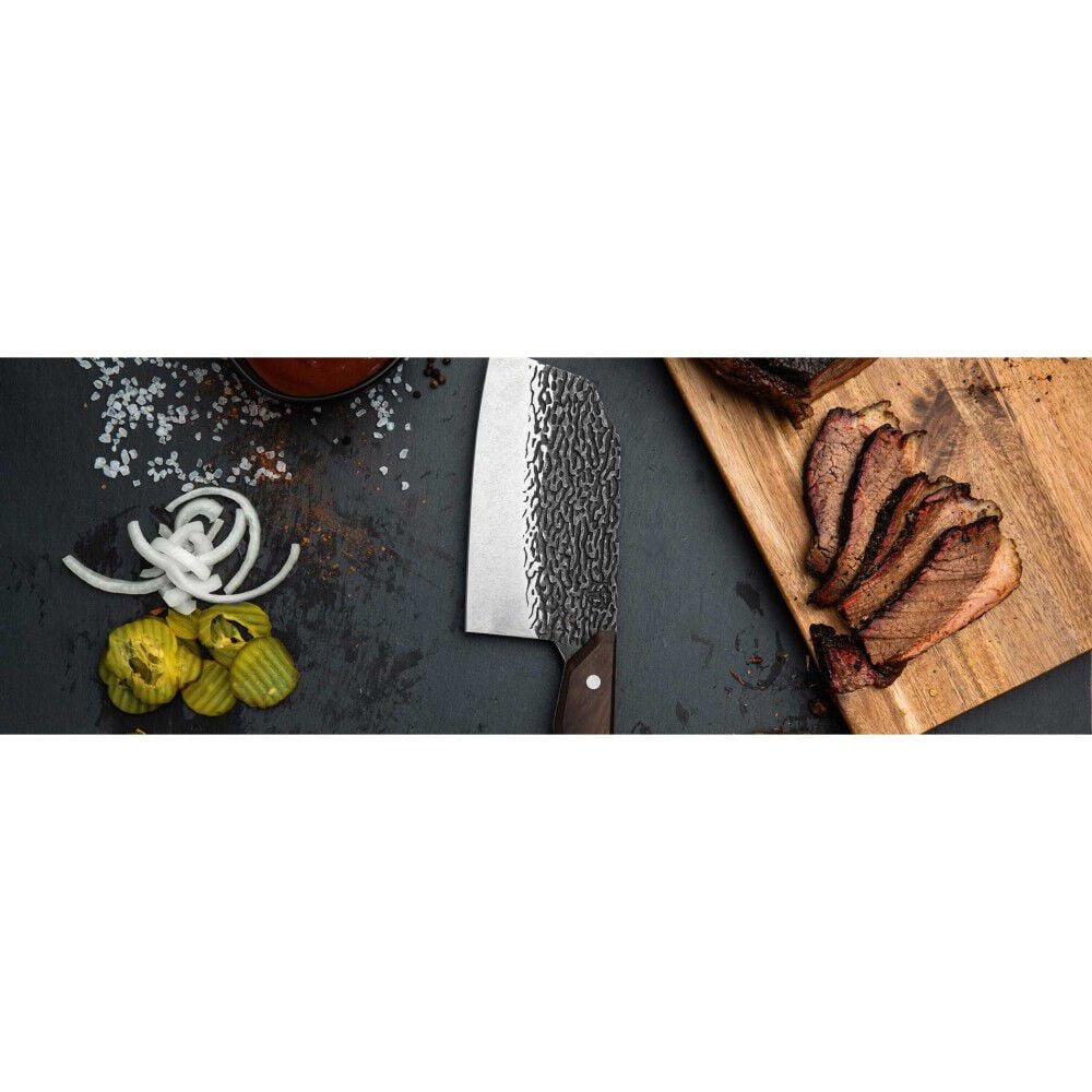 TRUE Primal Forge Steel Blade Chopper Knife with Wood Handle, large image number 7