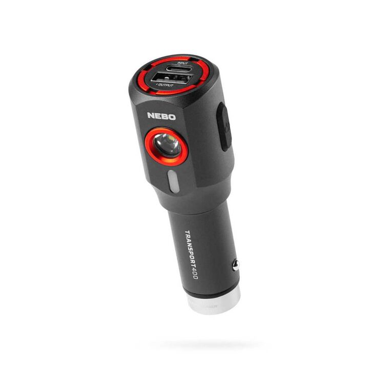 Nebo Transport 400 3V Battery 2-In-1 Car Charger & Flashlight