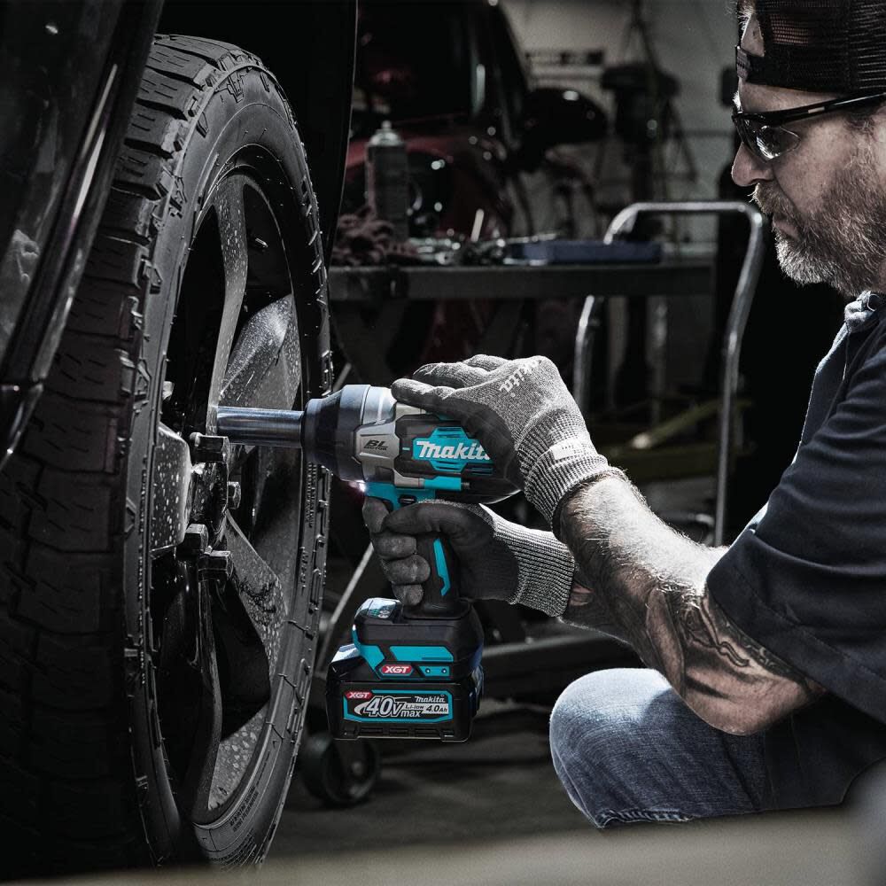 Makita 40V Max XGT Brushless Cordless 4 Speed High Torque 1/2 Inch Square Drive Impact Wrench Kit & 14pc Deep Impact Socket Set Bundle, large image number 5