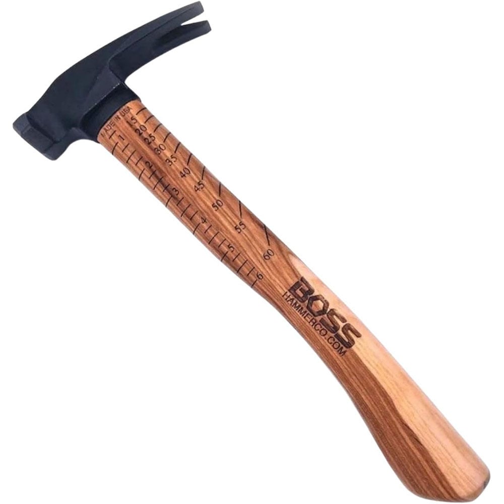 Boss Hammers 22oz Steel Hybrid Hickory Handle Hammer Milled Face, large image number 1
