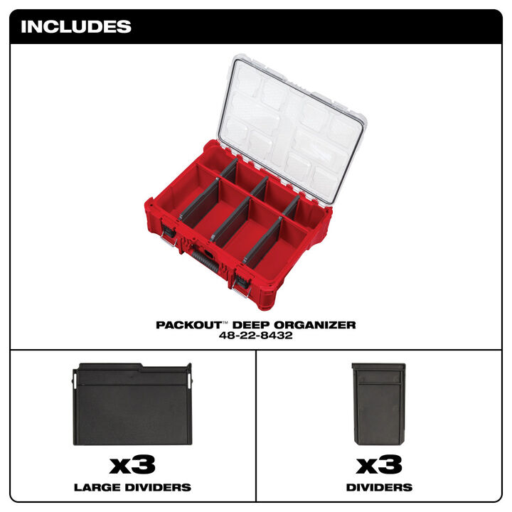 Milwaukee PACKOUT Deep Organizer, large image number 8