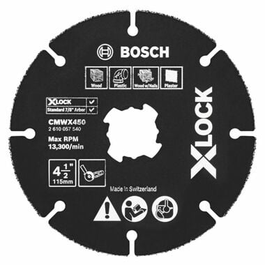 Bosch X LOCK Carbide Multi Wheel 4 1/2in