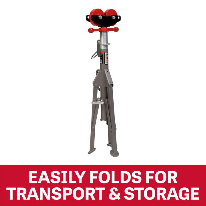 JET Folding Pipe Jack Stand with Steel Rollers, large image number 3