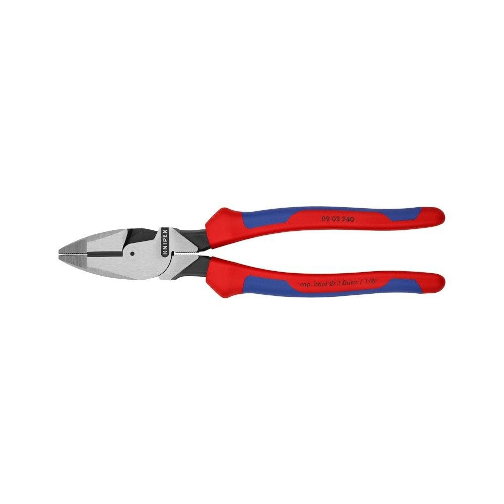 Knipex 9-1/2 Inch Linemans Pliers with Multi-Component Handle, large image number 3