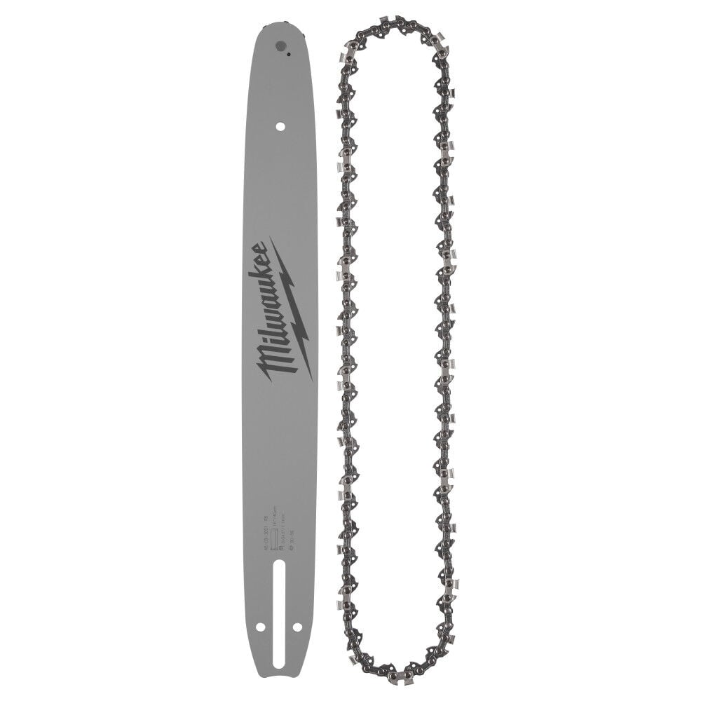 Milwaukee 16 Inch 3/8 Inch LOW PROFILE Pitch, .043 Inch Gauge Saw Chain and Guide Bar Set, large image number 1