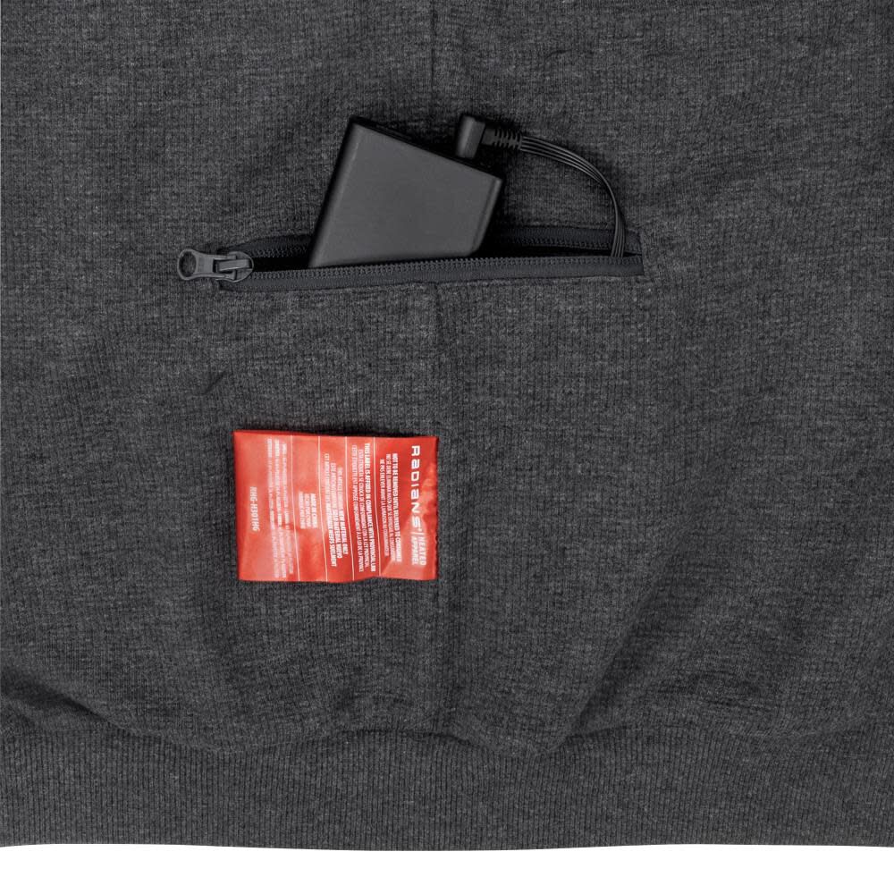 Radians Womens Heated Hoodie Kit with Battery, Heather Gray, XS, large image number 7