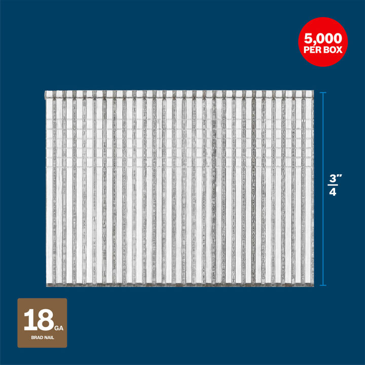 Bosch 1 Inch x 18 Gauge Brad Nails, 5000 Count, large image number 2