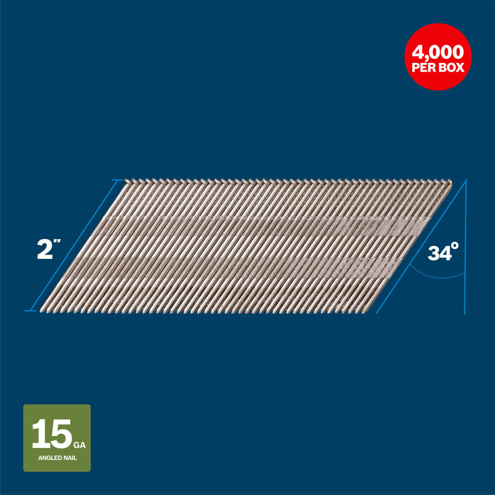 Bosch 2 Inch x 15 Gauge 34 Degree Finish Nails, 4000 Count, large image number 3