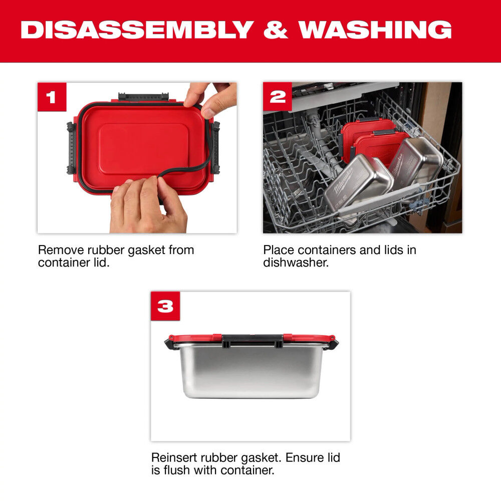 Milwaukee M18 Jobsite Lunch Warmer (Bare Tool) with PACKOUT Compatibility, REDLITHIUM HIGH OUTPUT XC5 Battery and 3 Stainless Steel Container Bundle, large image number 21
