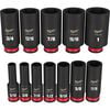 Milwaukee Impact Socket 12PC 3/8in Drive SAE DP 6Point Tool Set, small image number 1