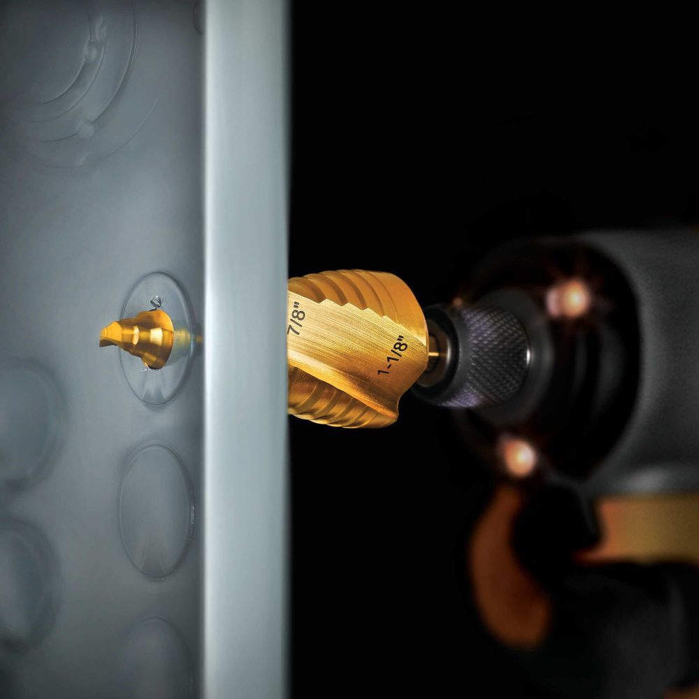 DEWALT 7/8 In. 1-1/8 In. Impact Ready Step Drill Bit, large image number 4