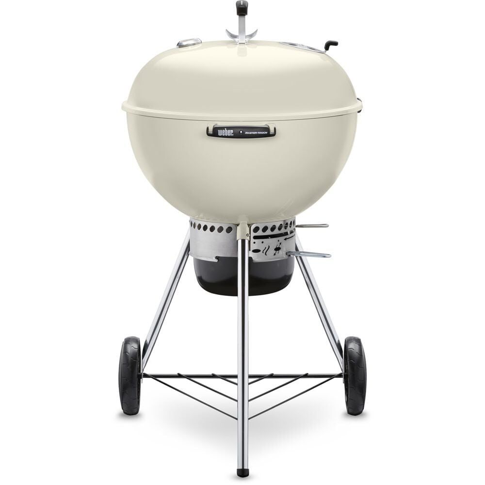 Weber Master-Touch 22 Inch Charcoal Grill with Built-In Thermometer, Ivory – 14505601