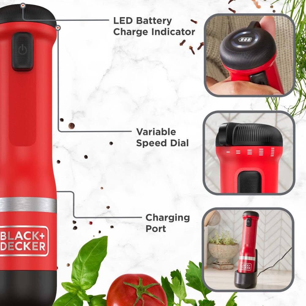 Black and Decker Kitchen Wand Cordless 6 in 1 Kitchen Multi Tool Red, large image number 5