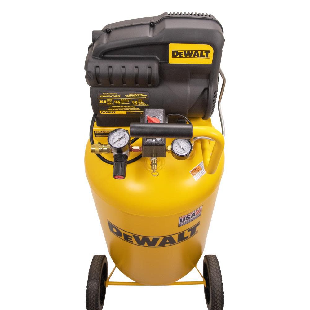 DEWALT 30 Gallon Portable 155 PSI Electric Vertical Air Compressor