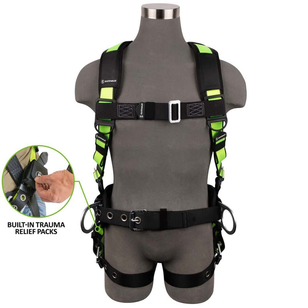 Safewaze PRO Construction Harness: 3D, MB Chest, TB Legs, Trauma relief, large image number 1