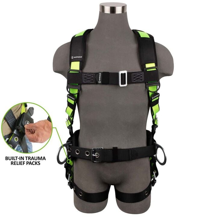Safewaze PRO Construction Harness: 3D, MB Chest, TB Legs, Trauma relief, large image number 0
