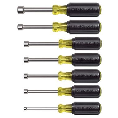 Klein Tools Magnetic Nut Driver 3in Shank 7 Pc